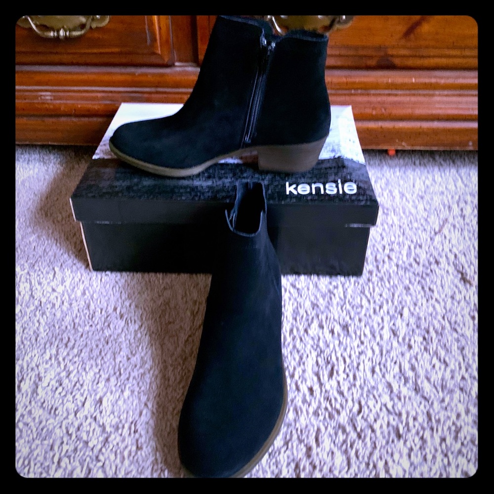 Suede Kenzie Brand Ankle Boots’